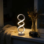 Spiral LED Table Lamp – Dimmable Warm White