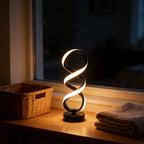 Spiral LED Table Lamp – Dimmable Warm White