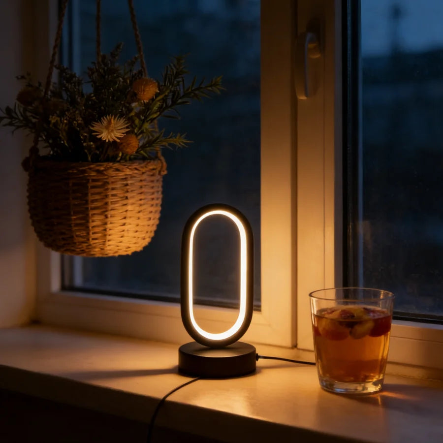 Mini Metal Art Desk Lamp With 3-Color Touch Light