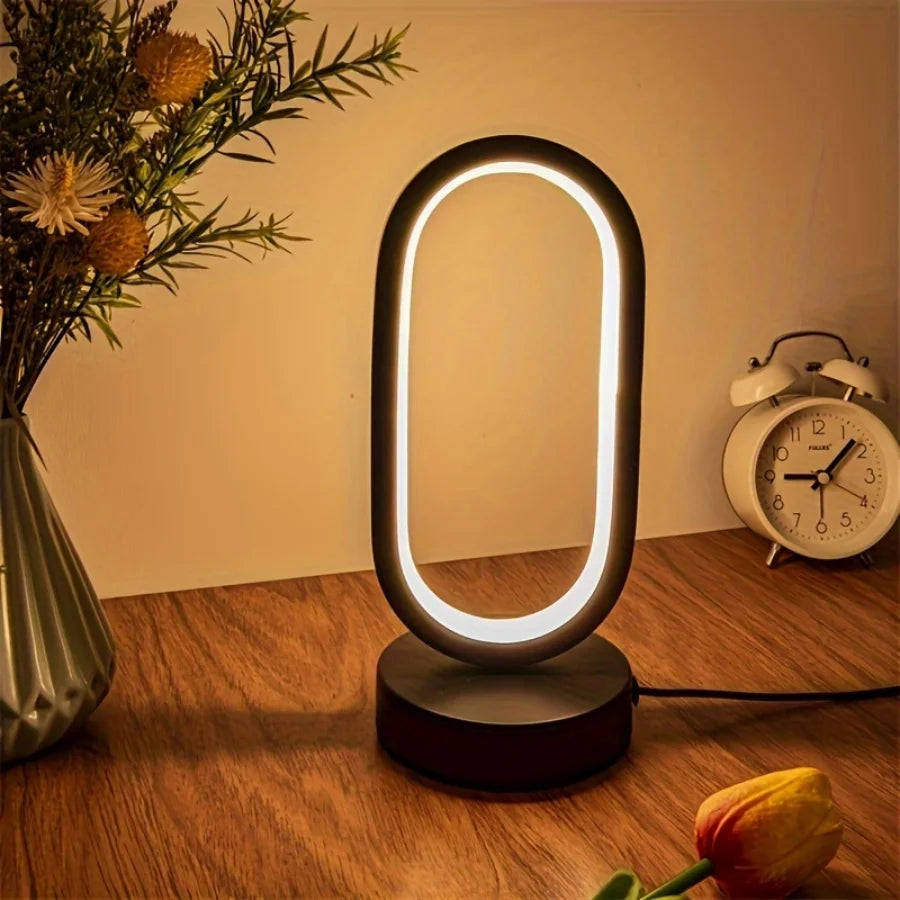 Mini Metal Art Desk Lamp With 3-Color Touch Light