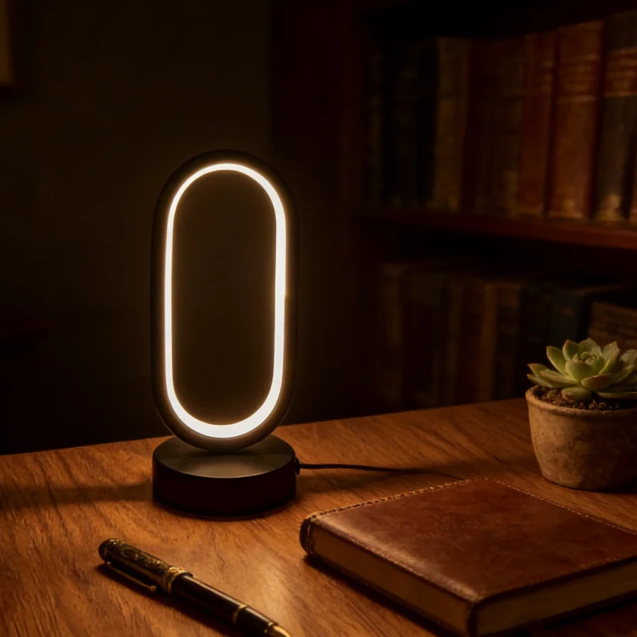 Mini Metal Art Desk Lamp With 3-Color Touch Light