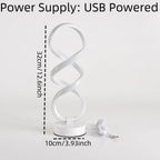 Spiral LED Table Lamp – Dimmable Warm White